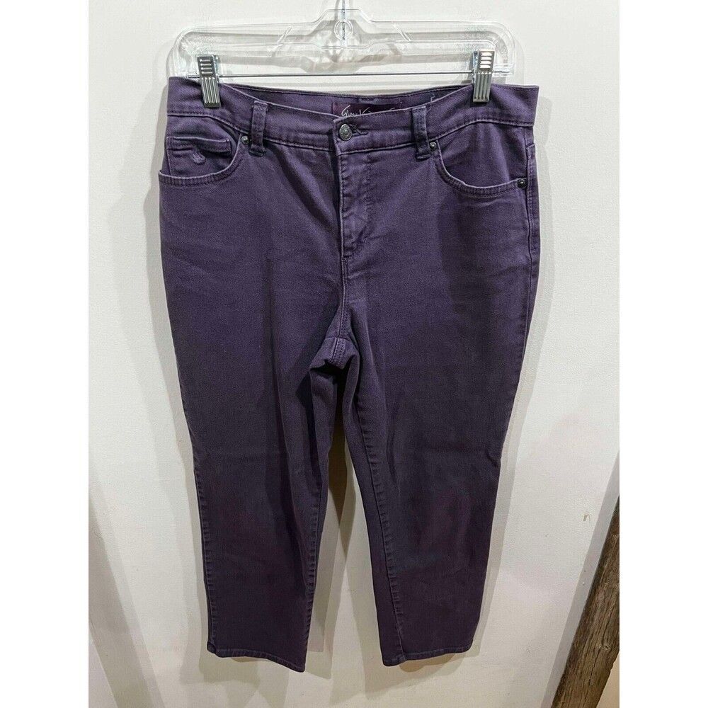 Gloria Vanderbilt Jeans Womens Size 8 Purple Amanda Missy Short Mid Rise Casual
